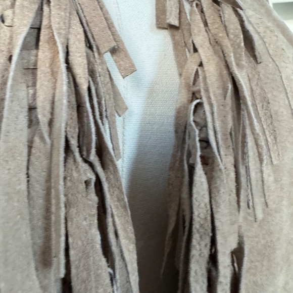 Vintage Suede Fringe Genuine Leather Jacket MACHINE WASHABLE Size Large - Picture 3 of 11